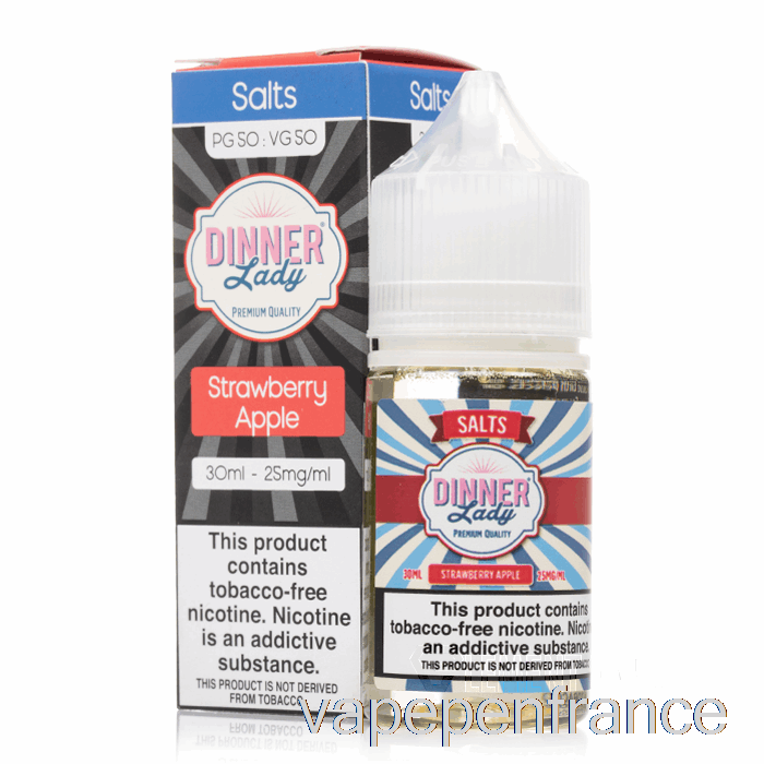 Sel De Pomme Fraise - Vape Dîner Dame - 30 Ml 50 Mg Stylo Vape